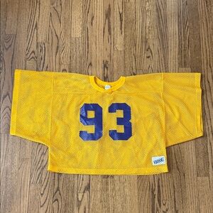 Vintage Bike Yellow Mesh Jersey Croptop L - XL